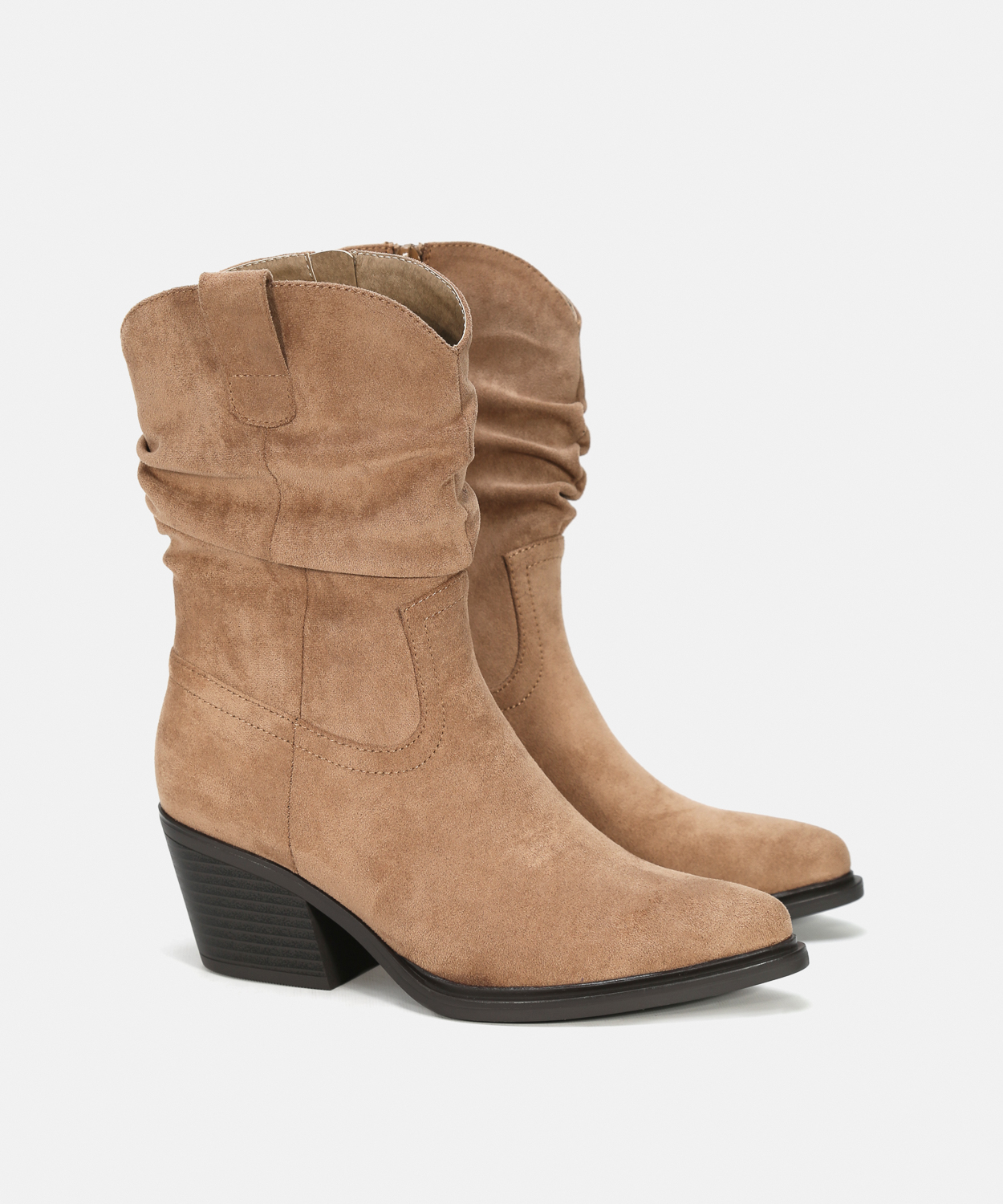 Botasmedia ca&ntilde;a taupe tac&oacute;n slouchy image number null